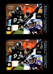 2011 Gridiron Gear James Harrison (Dual Swatch Game-Used/25)-Steeler/Ravens Lot