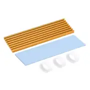 Aluminum Heatsink Kit 70x22x3mm Golden w Thermal Pads for M.2, for 2280 SSD