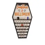 2024 Halloween Advent Countdown Calendar, Countdown Halloween Coffin Calendar, Coffin Calendar Decoration,Wooden Advent Calendar, Pumpkin Halloween Home Decor Holiday Xmas Ornament