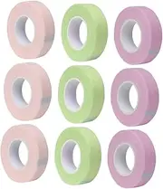 NOLITOY 9 Rolls Lash Tape Eye Skin Tape Lash Tapes for Eyelash Lash Replacement Tape Lash Tools for Eyelash Extensions Non-woven Fabric Patch Breathable