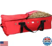 Majestic Ally 1200 D Nylon Fabric Heavy-Duty Hay Bale Storage Bag (Red, X-Lar