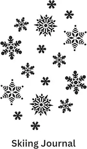 Black Snowflake Pattern on White Skiing Journal to Capture a Day on the Slopes: Skiing Journal (6 x 9 inches, 150 pages)