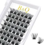 Lash Clusters D Curl 10mm DIY Eyelash Extensions 72 Clusters Lashes C D Curl LASH Wispy Individual Lashes Eyelash Clusters Extensions Individual Lashes Cluster DIY (B02-D-10mm)