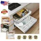 Effortless 21" Deep Expandable Kitchen Drawer - Smooth Sliding, Strong Adhesive