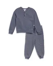 Splendid Boys' Henley Top & Chunky Thermal Jogger Pants Set - Little Kid