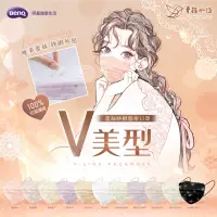 在飛比找momo購物網優惠-【明基健康生活】幸福物語 V美型蕾絲紗網醫療口罩7入/盒(台