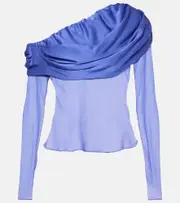 [Christopher Esber] Christopher Esber Draped silk top AU 12 blue
