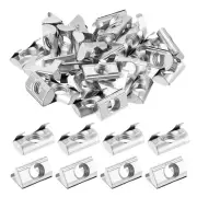 30Pcs M6 T Nuts Roll in Spring Carbon Steel Nickel Plated 2020 Series