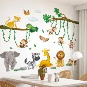 1 Piece Wall Stickers Elephant Zebra Giraffe Monkey Stickers Babys Room