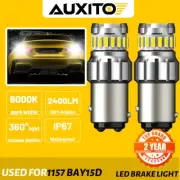 2X AUXITO 1157 2057 White LED Stop Turn Signal Brake Tail Light Bulbs BAY15D (for: Daihatsu)