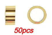 (50) ***TINY*** 1mm x 2mm OD 14k Yellow Gold Stringing CRIMP TUBES Tube Beads US
