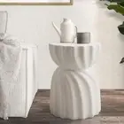 Oikiture Coffee Side Table Bedside End Stool Stand Stone Indoor Outdoor