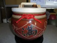 在飛比找Yahoo!奇摩拍賣優惠-紅上黃 米甕 米缸 米桶 米箱(5斤) 老茶 普洱茶 聚寶 