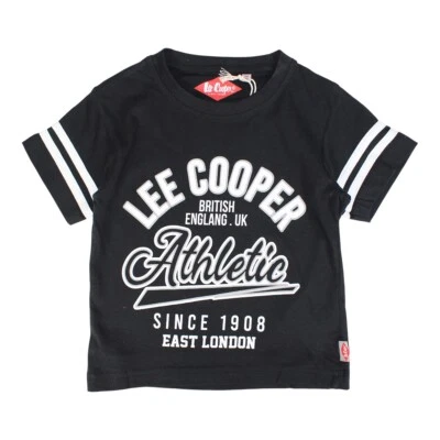 Shirt Boy Sleeves Courtes. Color Noir. Lee Cooper, 4-14 Age