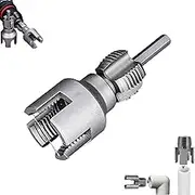 2025 New Integrated Internal & External Pipe Threading Tool, Electric Drill Compatible PVC Pipe Threader Kit,1/2" 3/4" Pipe Sizes Rethreading Tool (3/4")