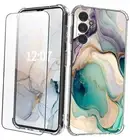 for Samsung Galaxy S23 FE Case with Screen Protector, [Marble Alpine Lake