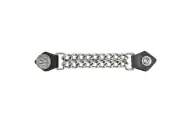 3-Pack- 2nd Amendment Chrome and Leather Vest Extender-Snap On Button