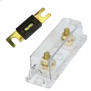 ANL Fuse Holder VOODOO Gold 2/0 1/0 4 8 (Ring Terminals required) GA Inline