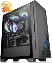 H330 Mid-Tower PC Case Tempered Glass ATX Gaming High Airflow Black