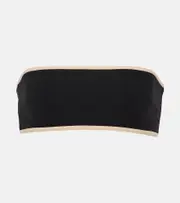 [Toteme] Toteme Bandeau jersey bikini top AU 12 black
