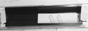 IKEA picture ledge 22" floating shelf black / book holder MOSSLANDA