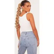 Lullabellz Midi Grande Curly Corkscrew 20" Wraparound Pony Golden Blonde, Golden Blonde