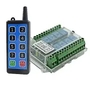 Wireless RF Remote Control Relay Module Switch Receiver 8-Channel 433MHz