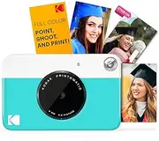 Kodak PRINTOMATIC Digital Instant Print Camera (Blue), Full Color Prints On Zink 2x3 Sticky-Backed Photo Paper - Print Memories Instantly