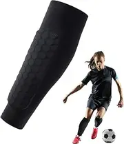 Football Shin Pads - Honeycomb Shin Pads, Football Shin Pads | Calf Compression Sleeve with Honeycomb Shin Guard, Shin Splint Support, Calf Compression Sleeve, A