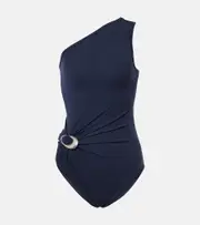 [Bottega Veneta] Bottega Veneta Gathered one-shoulder swimsuit AU 12 blue