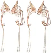 COHEALI 2 Pairs Non Piercing Ear Cuffs Earrings for Women Gold Earring Clip Teen Girl Fashion