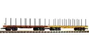 PIKO G Scale ~ New 2025 ~ Union Pacific (UP) Flat Car With Stakes 2-Pack ~ 38774