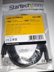 New Startech.Com USB 2.0 Cable 3M/10Ft USB Type C / USB Type CMale