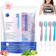 5 In 1 Mini Brush, Toothpaste And Floss, Mini Toothbrushes With Toothpaste, 5 In 1 Toothbrush & Floss, Travel Size Single Use Individually Wrapped For Kids Adults (1 bag(26 toothbrushes))