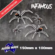 Redback Spider Sticker Aussie Car Flag 4x4 Funny Ute australia deadly venom 4x