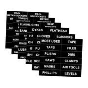 Magnetic Tool Box Organization Labels,Tool Chest Organizer Labels with Black