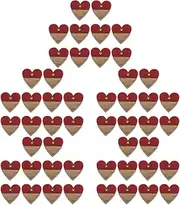 [STOBOK] 5sets Beads for Jewelry Making Charm Kit Resin and Wood Heart Pendants Jewelry Making Charms Decorative for Diy Craft Projects 10pcs*5