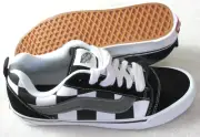 Vans Men's Knu Skool Mega Checkerboard Black White Skate Shoes size 11 NIB