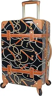 [World Traveler] Chariot Gatsby Vintage Hardside Carry-on Train Case Spinner Luggage – New Airline Approved Size