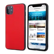 For iPhone 11 Pro Max Case Genuine Leather Durable Slim Protective Cover Red