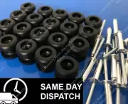20 PK BLACK ROPE BUNJI BUTTONS - UTE BUNGEE KNOBS, BOAT, BUNGEE WITH POPS