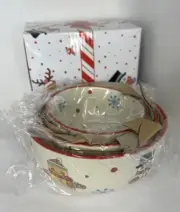 Temp-tations by Tara Winter Whimsy Nesting Prep Bowl 3 Pc Set w/ Gift Box