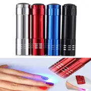 Nail Droger Mini 9 Led Verlichting Zaklamp Uv Lamp Draagbare Nail Gel LampB-RR