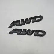 2x Black Matte AWD Small Metal Emblem Decal Badge Sticker Turbo SPORT Limited V6 (for: Porsche)
