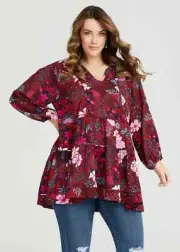 TAKING SHAPE NATURAL LOLA PRINT TUNIC PLUS SIZE 20 - BRAND NEW WITH TAGS