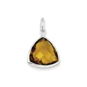 Sterling Silver Whiskey Quartz Pendant