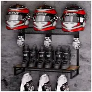 Helmet Holder Wall MountMotorcycle Helmet HolderRetro Ironwood Helmet StandEx...