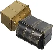 2pcs Vintage Plastic Treasure Box for Storage for Classroom Prizes for Pirate Birthday Decorations and Party Supplies