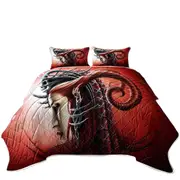Redhead Woman Gothic Fantasy Art Queen Evil Coverlet