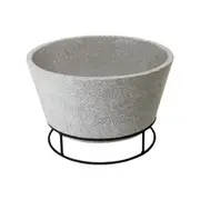 Esschert Design Concrete Look Ceramic Fire Bowl Garden Camping 47cm Grey